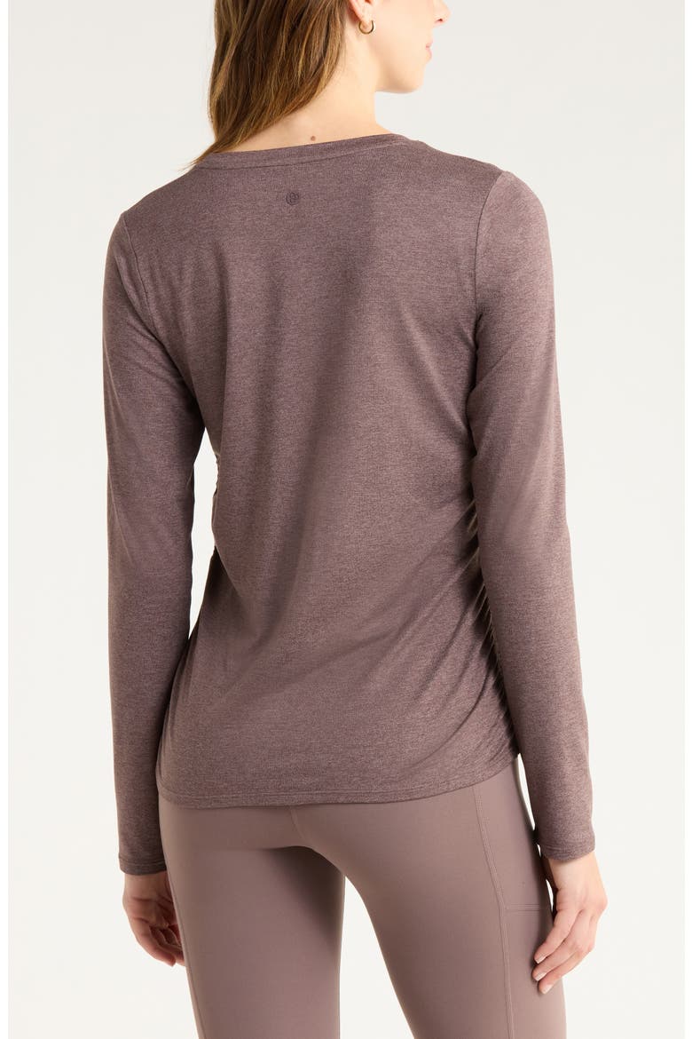 Restore Soft Lite Ruched Long Sleeve T-Shirt, Alternate, color, GREY PLUM