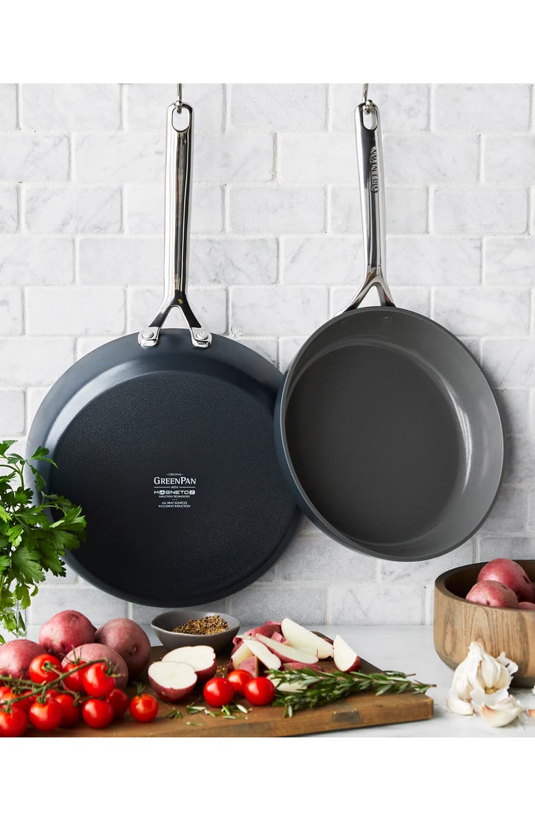 GreenPan GP5 10-Inch & 12-Inch Anodized Aluminum Ceramic Nonstick Frying Pan Set, Alternate, color, 