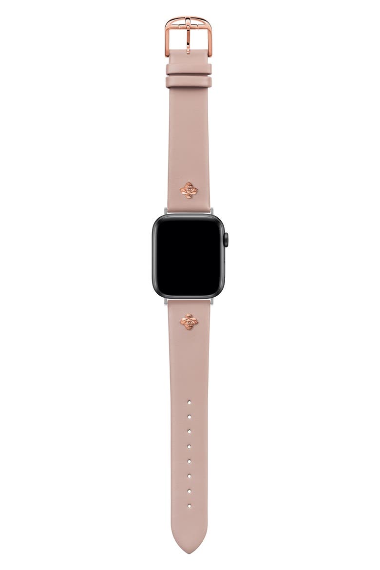 Bumblebee Leather Apple Watch® Watchband, Alternate, color, PINK