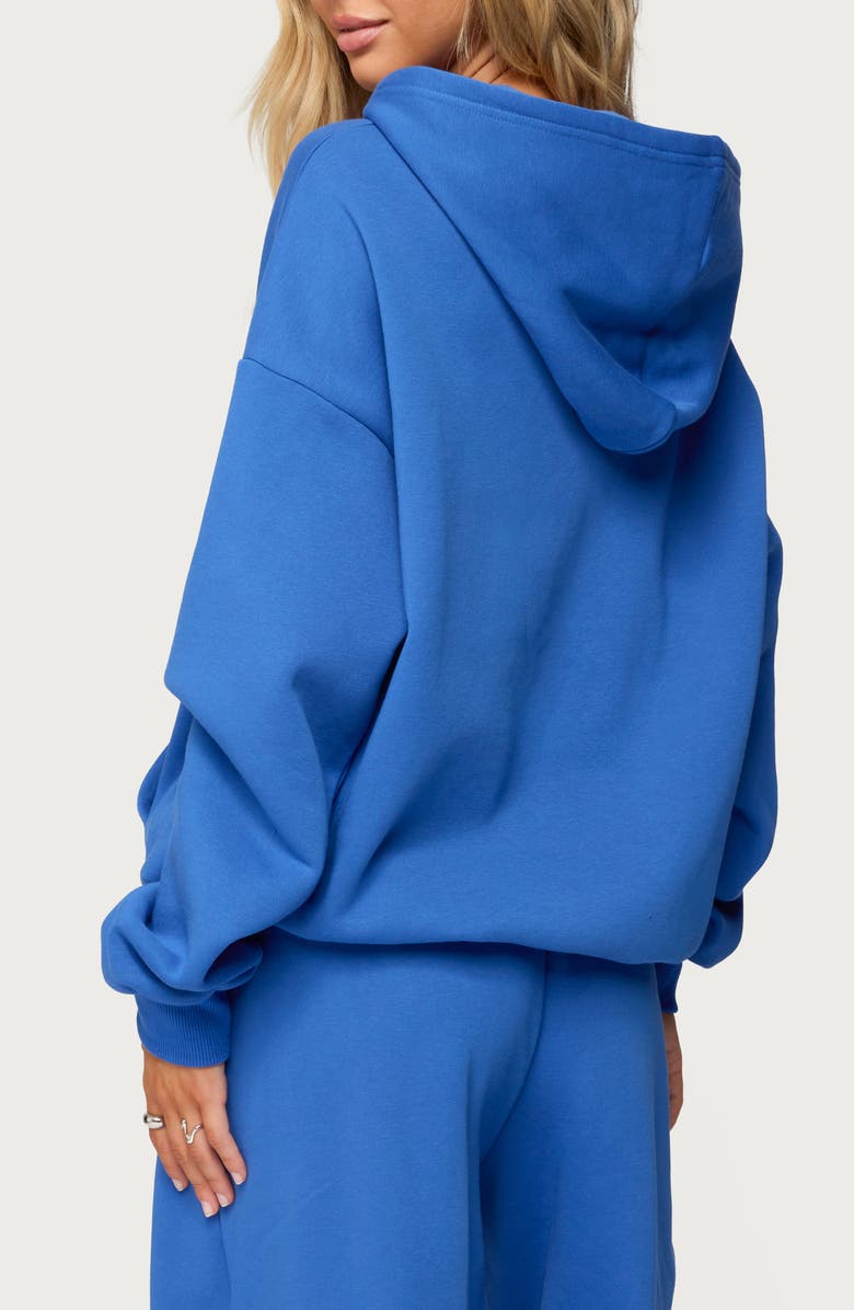 EDIKTED Basic Girl Oversize Hoodie, Alternate, color, Blue