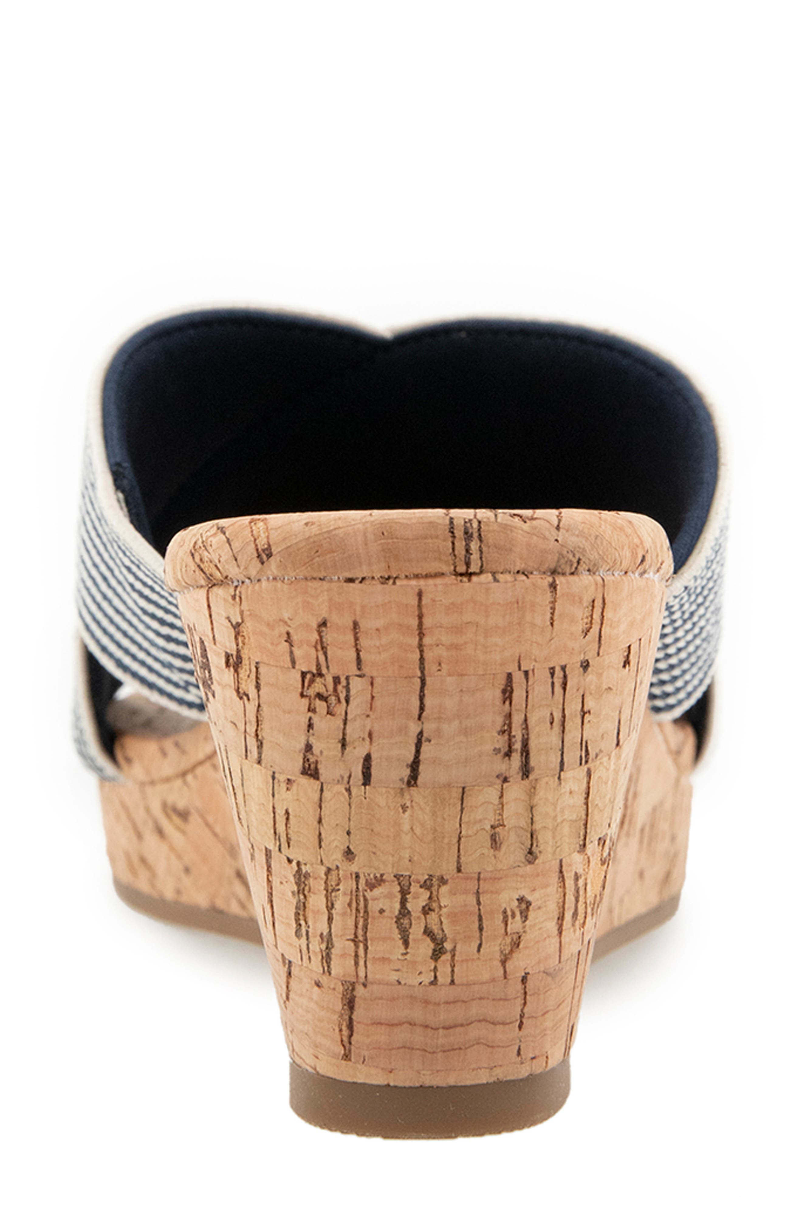 Kensie Jule Slide Sandal, Alternate, color, Navy Stripe