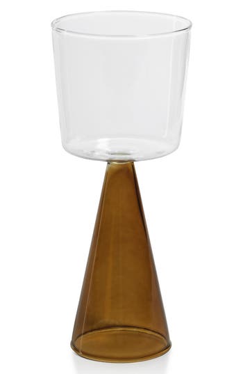 Zodax Viterbo Set Of 4 White Wine Glasses In Brown