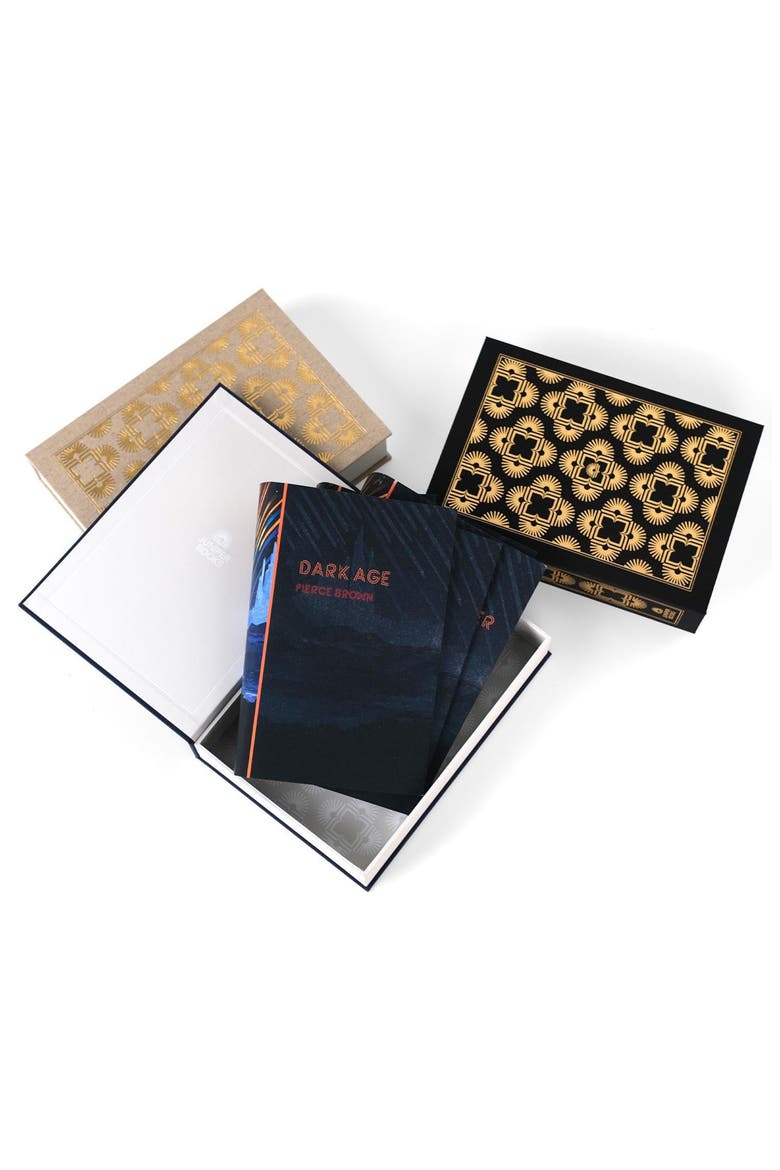 Dust Jacket Storage Box, Alternate, color, Neutral and Gold