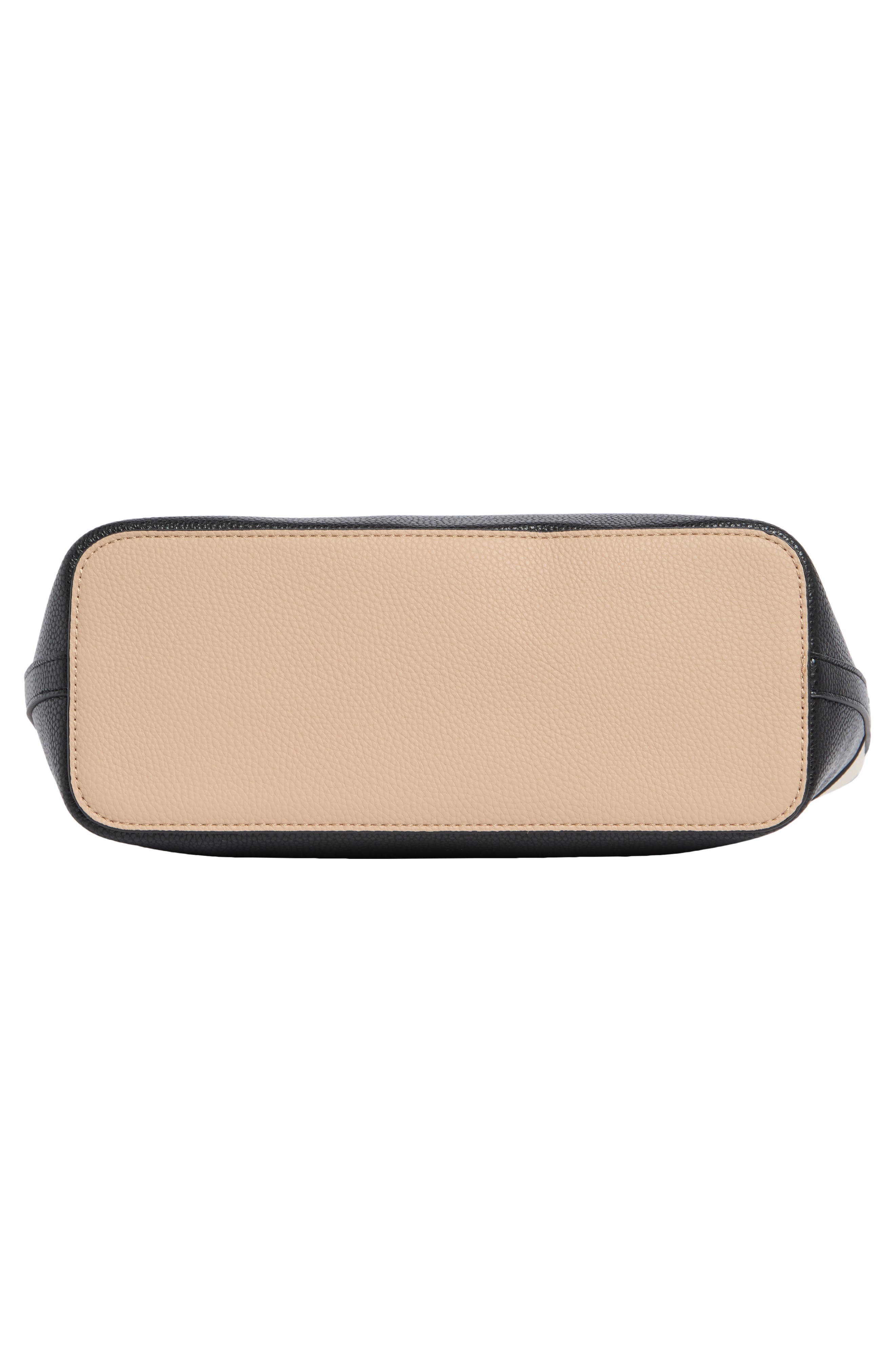 Nanette Lepore Sabine Colorblock Tote Bag & Pouch, Alternate, color, Black - Rice - Warm Taupe