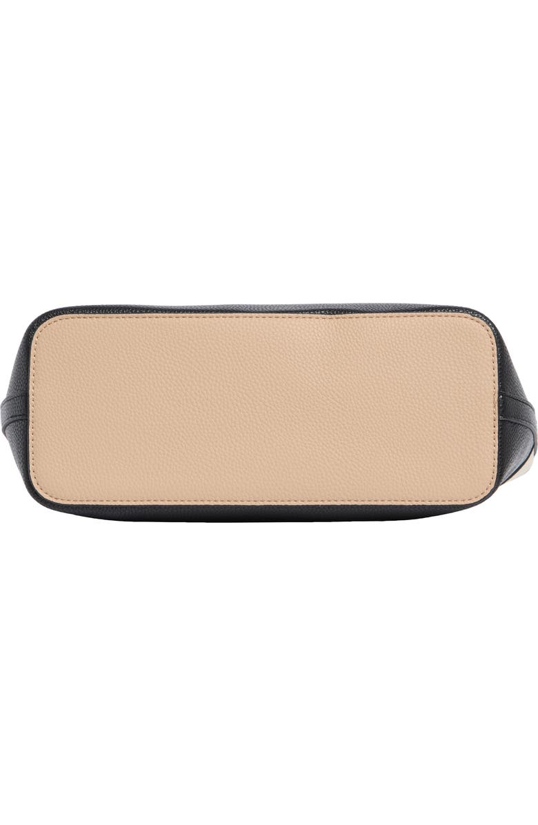 Nanette Lepore Sabine Colorblock Tote Bag & Pouch, Alternate, color, Black - Rice - Warm Taupe
