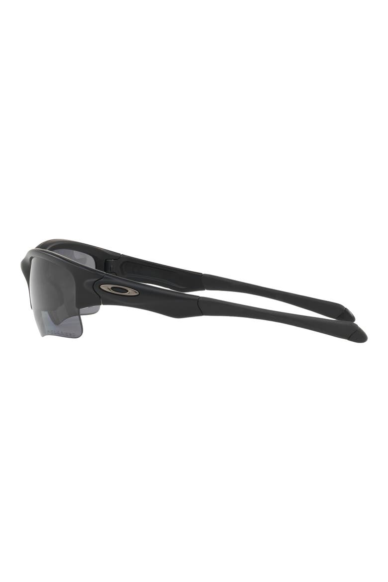 Quarter Jacket 61mm Polarized Rectangular Sunglasses, Alternate, color, BLACK
