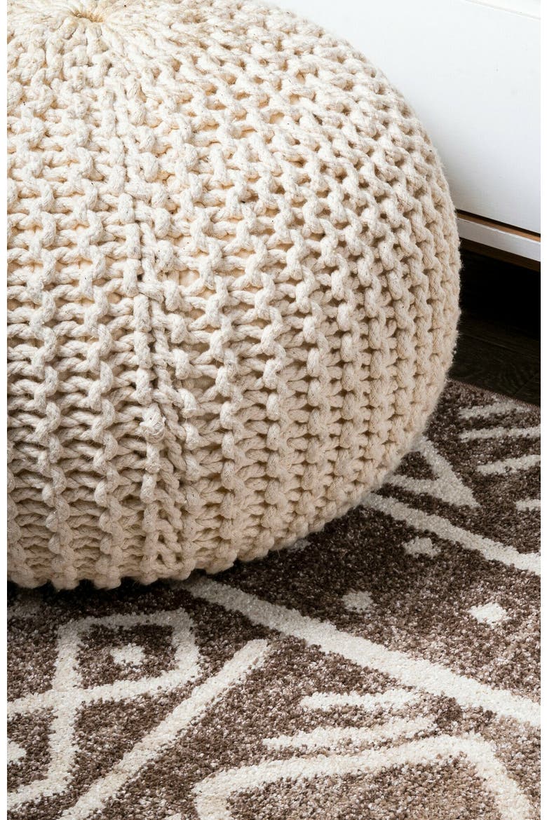 Amanar  Geometric Area Rug, Alternate, color, Brown/Ivory