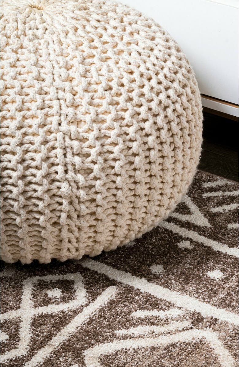 JONATHAN Y Amanar  Geometric Area Rug, Alternate, color, Brown/Ivory