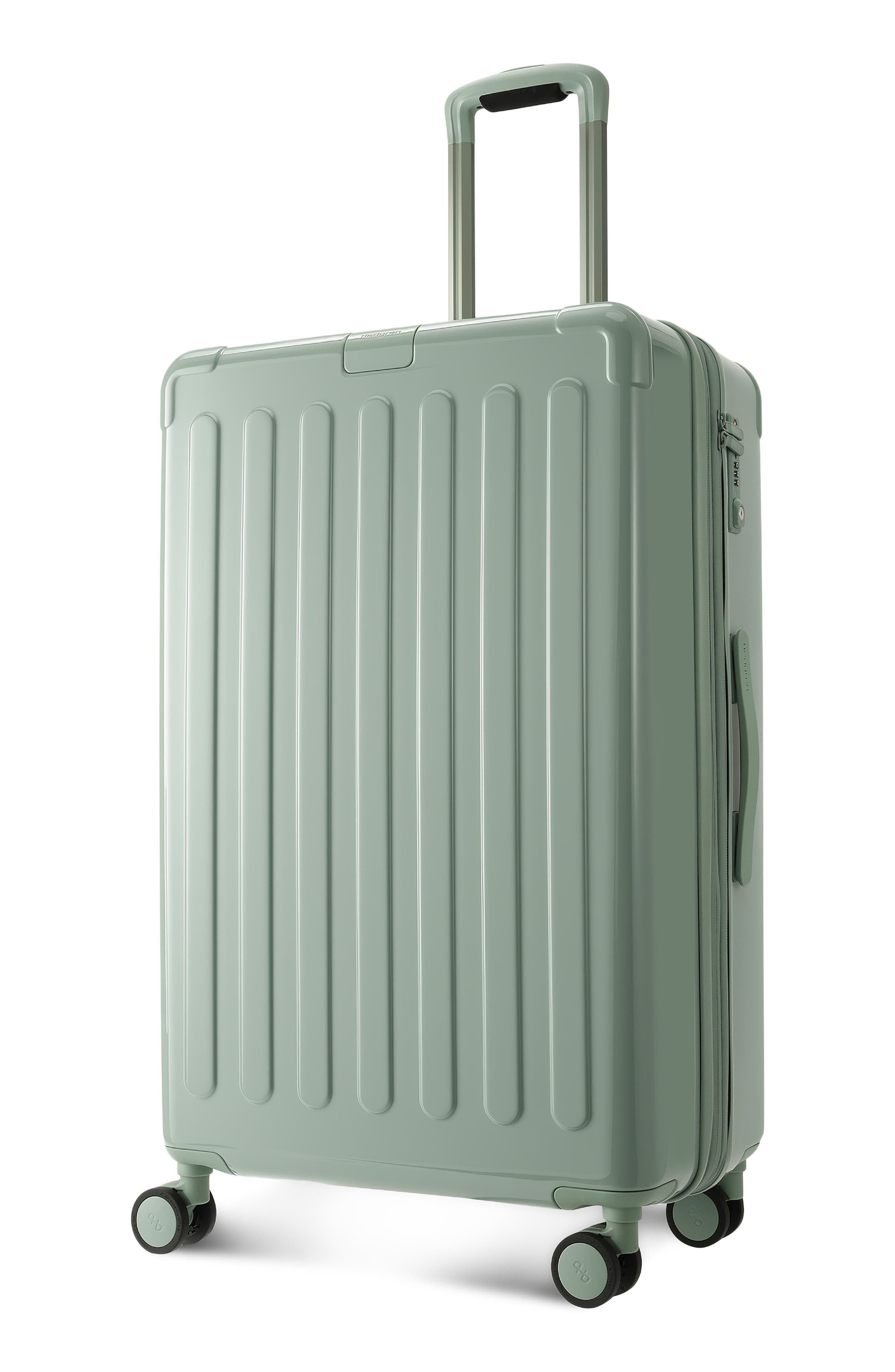 Hedgren Nostos Glossy Large Spinner Suitcase, Alternate, color, Laguna