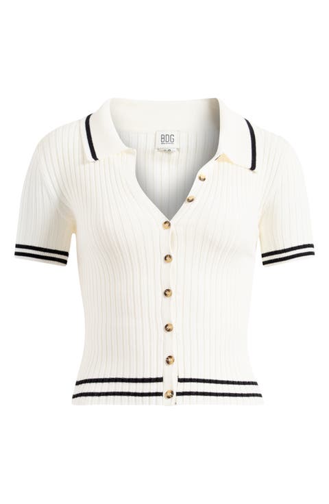 PURPLE HENLEY COLLAR BODYSUIT IN IRREGULAR RIBBED KNIT, CHILD