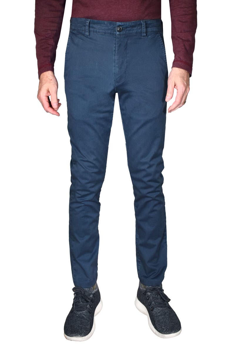 Comfort Stretch Flat Front Pants, Main, color, ONYX