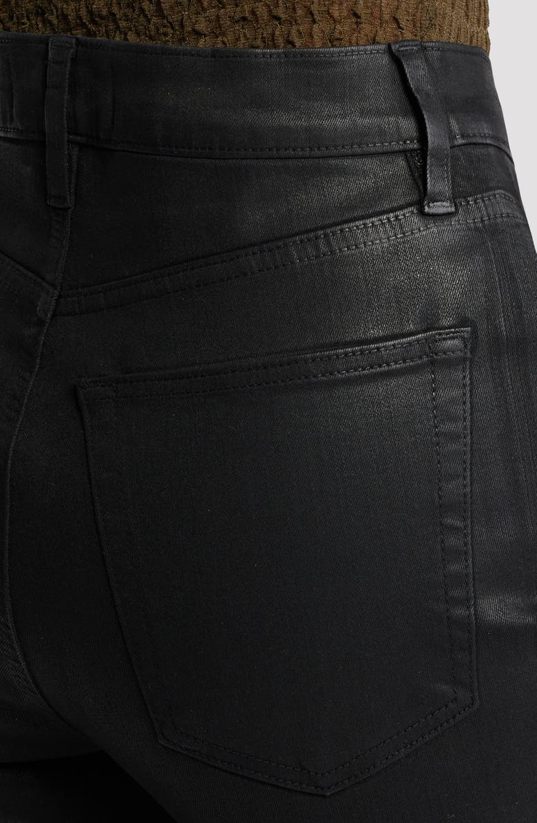 FRAME Le Sleek Straight Leg Coated Jeans, Alternate, color, Noir Coated