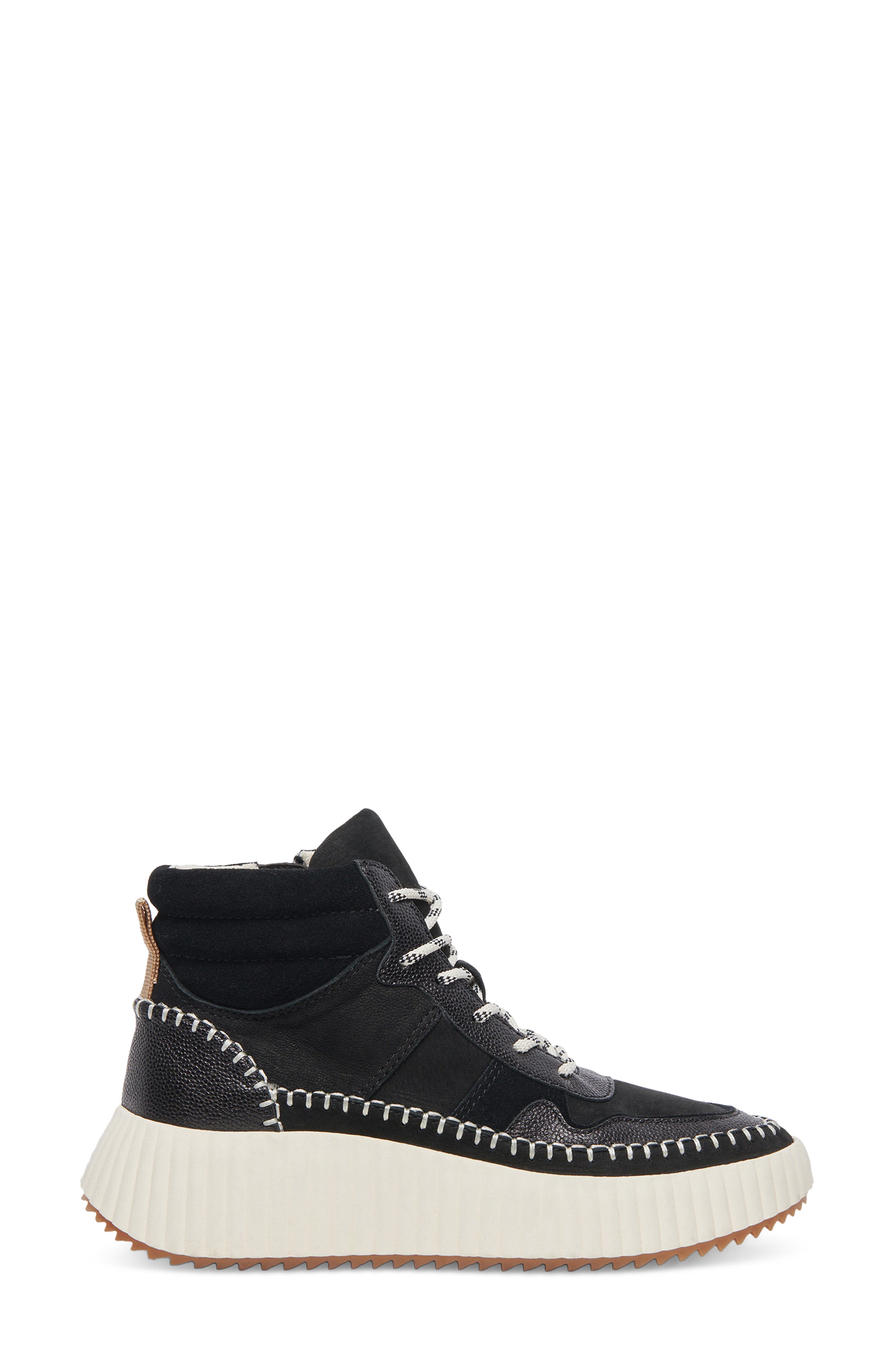 Dolce Vita Daley High Top Sneaker, Alternate, color, Black Multi Suede H2o