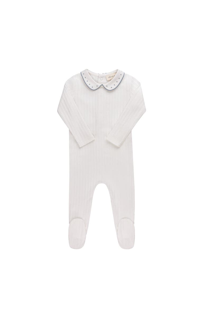 Ely
s 
Co. Looms Wave Collection - Pin Dot Collar Footie, Main, color, Ivory Pin Dot