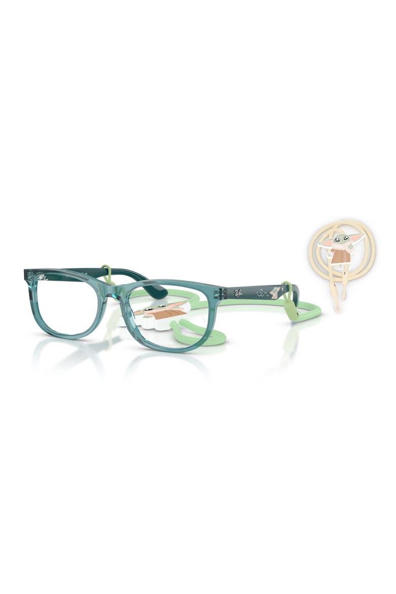 48mm Rectangle optical glasses, Main, color, Green