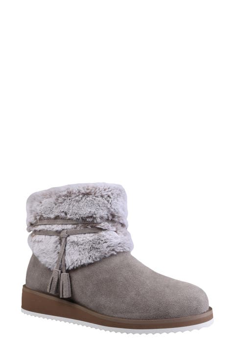Suede Faux Fur Cuff Boot (Women)