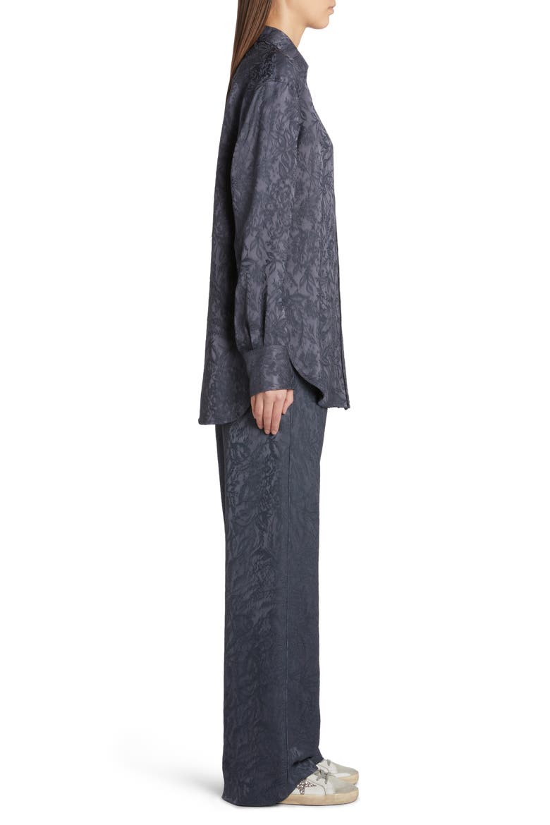 Toile De Jouy Jacquard Boyfriend Shirt, Alternate, color, OMBRE BLUE