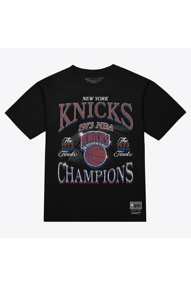 Men's Mitchell & Ness Black New York Knicks Champions Era T-Shirt, Main, color, Black