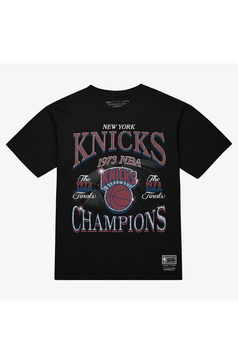 Mitchell & Ness Men's Mitchell & Ness Black New York Knicks Champions Era T-Shirt, Main, color, Black