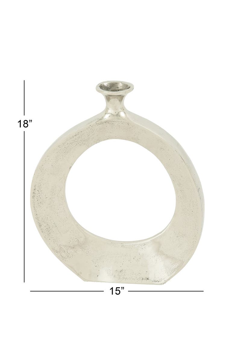 WILLOW ROW Contemporary Blemished Aluminum Vase, Alternate, color,