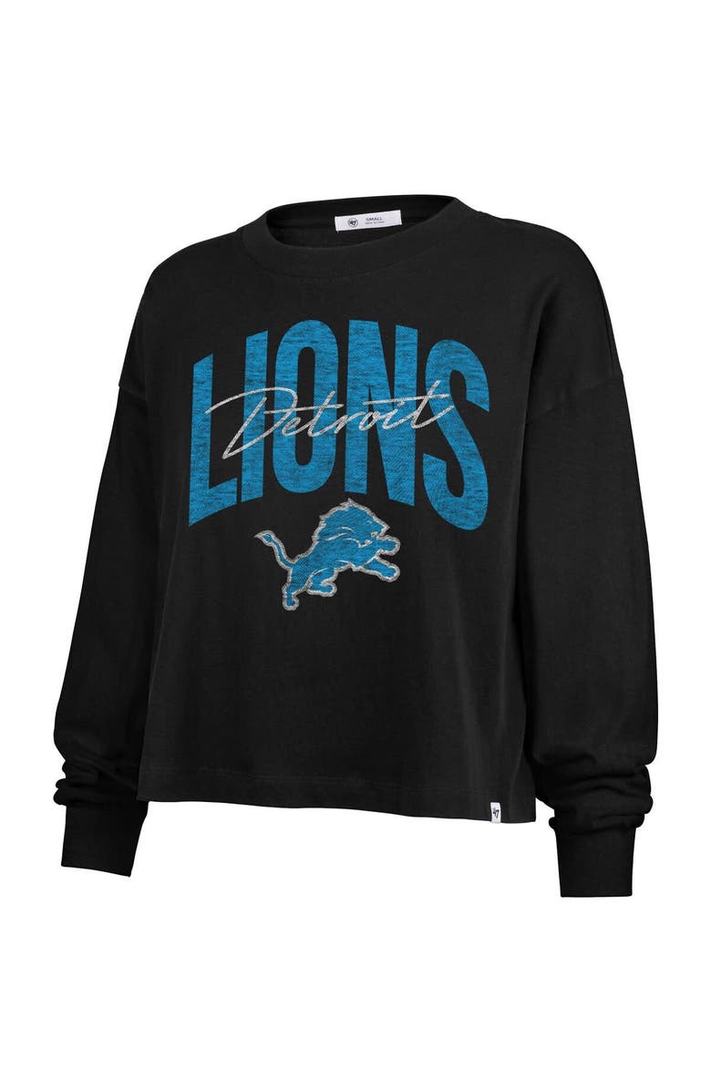 '47 Women's '47 Black Detroit Lions Muse Sydney Long Sleeve T-Shirt, Alternate, color, 