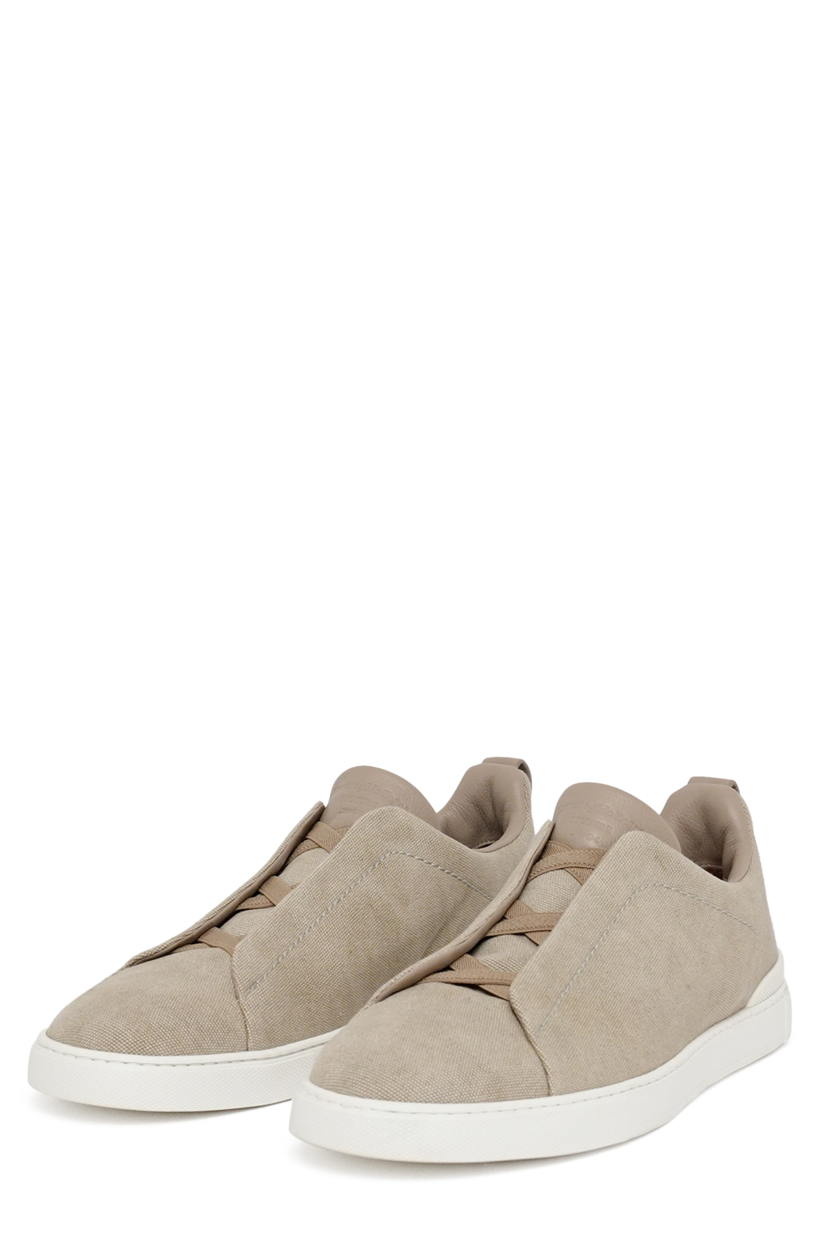 ZEGNA Triple Stitch Slip-On Sneaker, Alternate, color, 