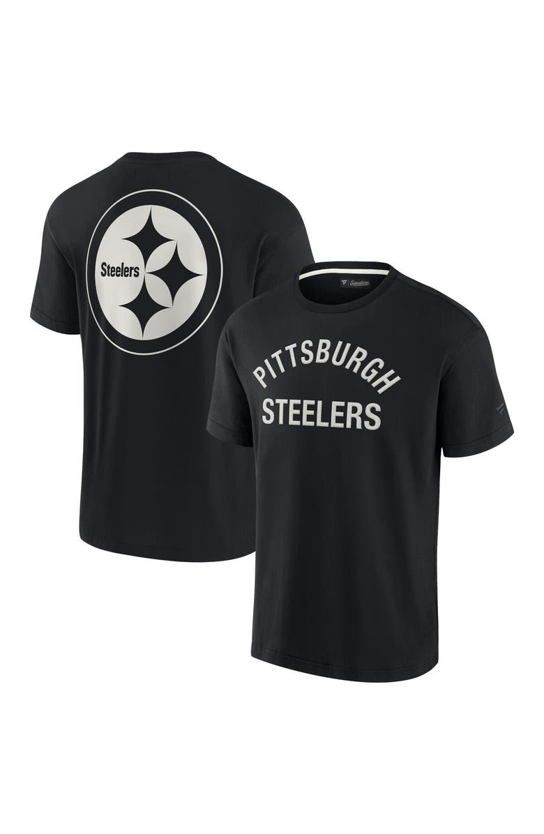 Fanatics Signature Unisex Fanatics Signature Black Pittsburgh Steelers Elements Super Soft Short Sleeve T-Shirt, Alternate, color, 