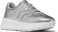 FitFlop F-Mode T-Toe Wave Metallic Leather Platform Sneaker