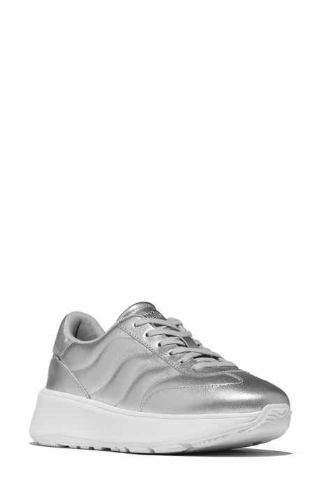 F-Mode T-Toe Wave Metallic Leather Platform Sneaker