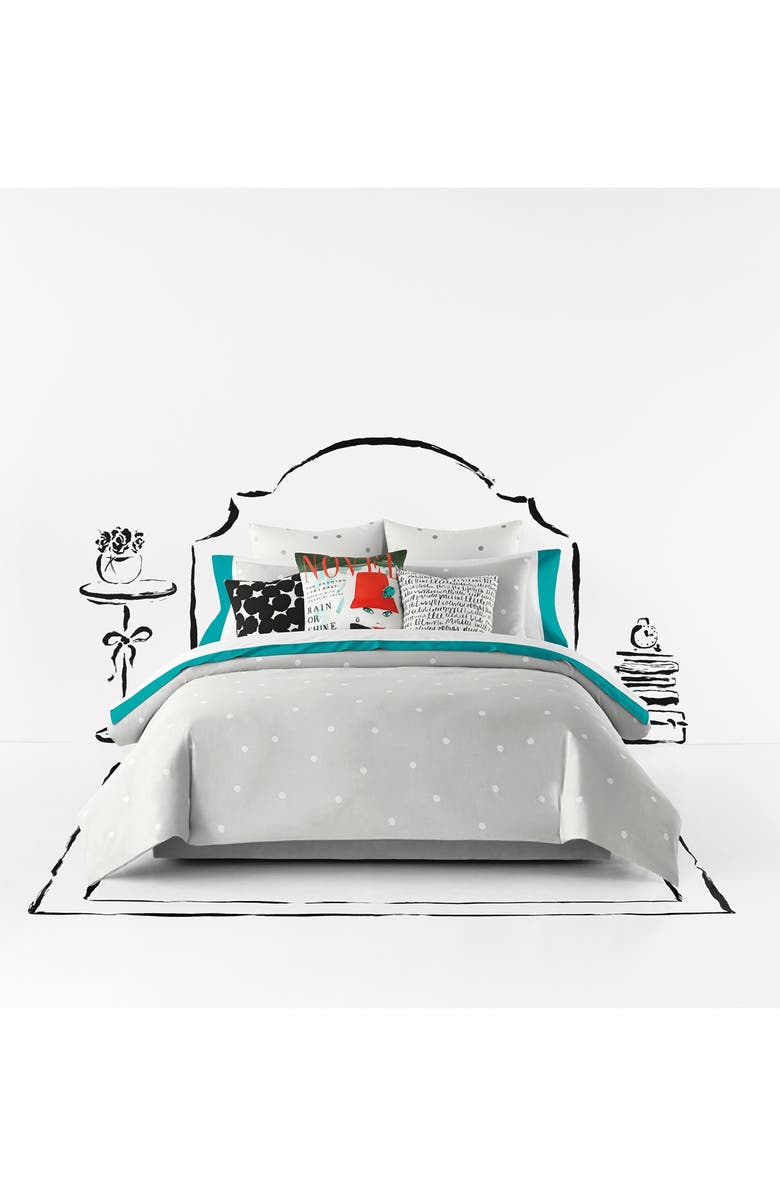 Kate Spade New York polka dot duvet cover & shams, Main, color,