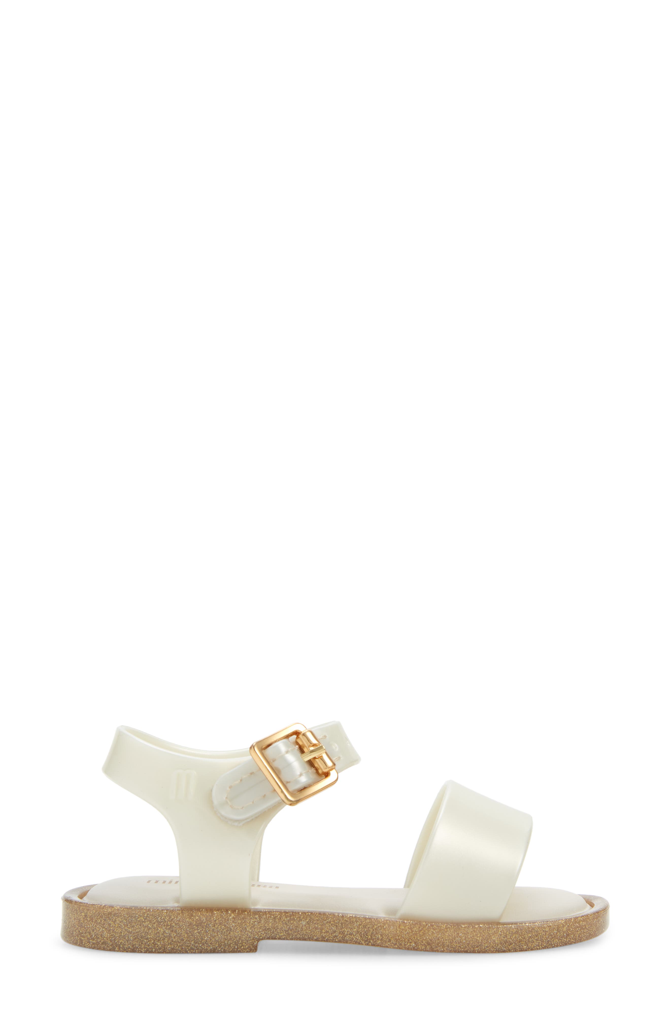 Mar Glitter Jelly Sandal, Alternate, color, WHITE/ WHITE GLITTER