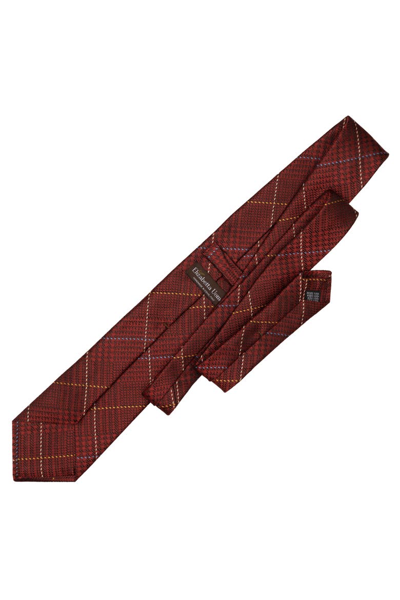 Spoleto - Extra Long Silk Jacquard Tie for Men, Alternate, color, Dark Red