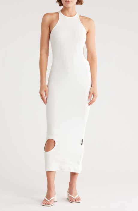 Off-White Meteor Ribbed Rowing Body-Con Dress