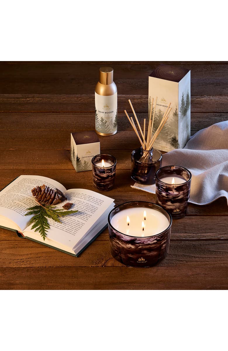 Thymes Noir Woods Petite Reed Diffuser, Alternate, color, Black