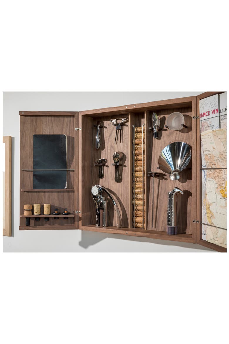 Wine Lover's Curiosities Cabinet, Alternate, color, WALNUT