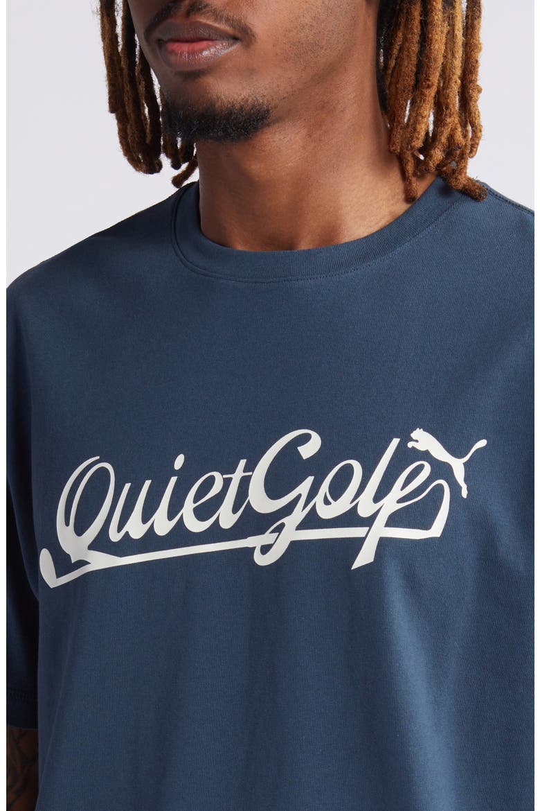 x PUMA Script Cotton Graphic T-Shirt, Alternate, color, DARK NIGHT