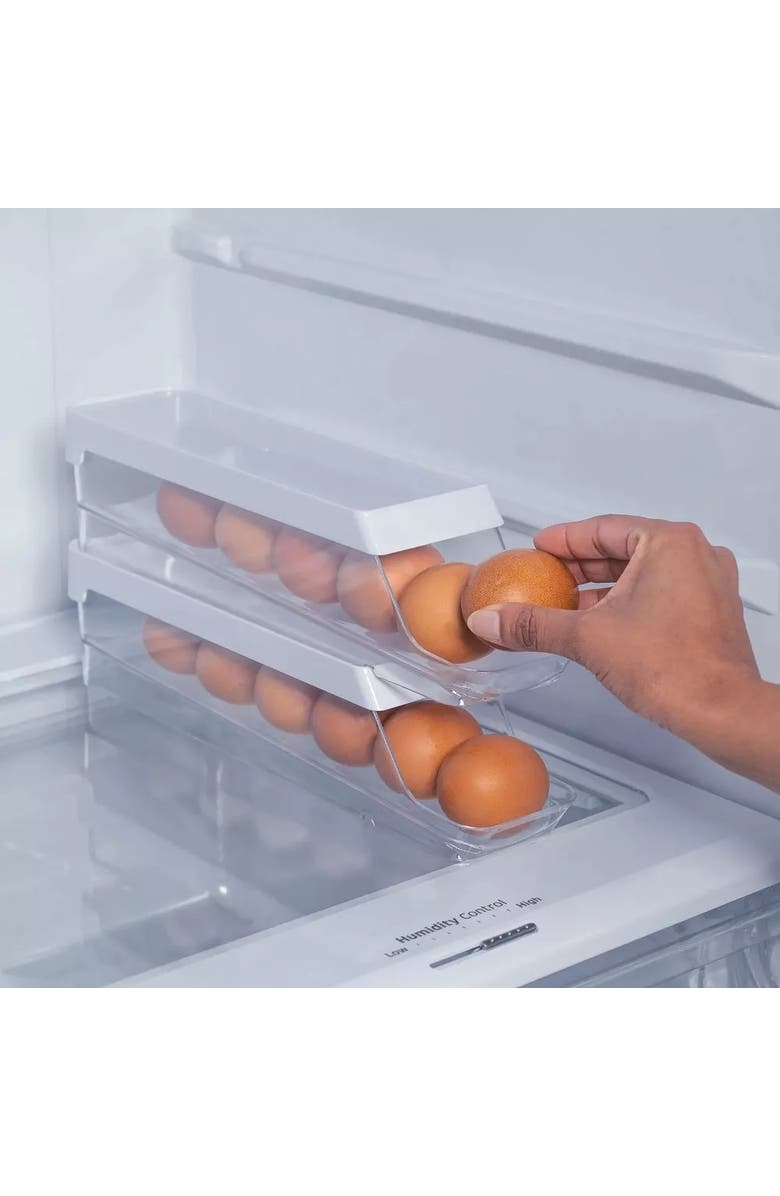 OU Rolling Clear Stackable Egg Holder Organizer, Alternate, color,