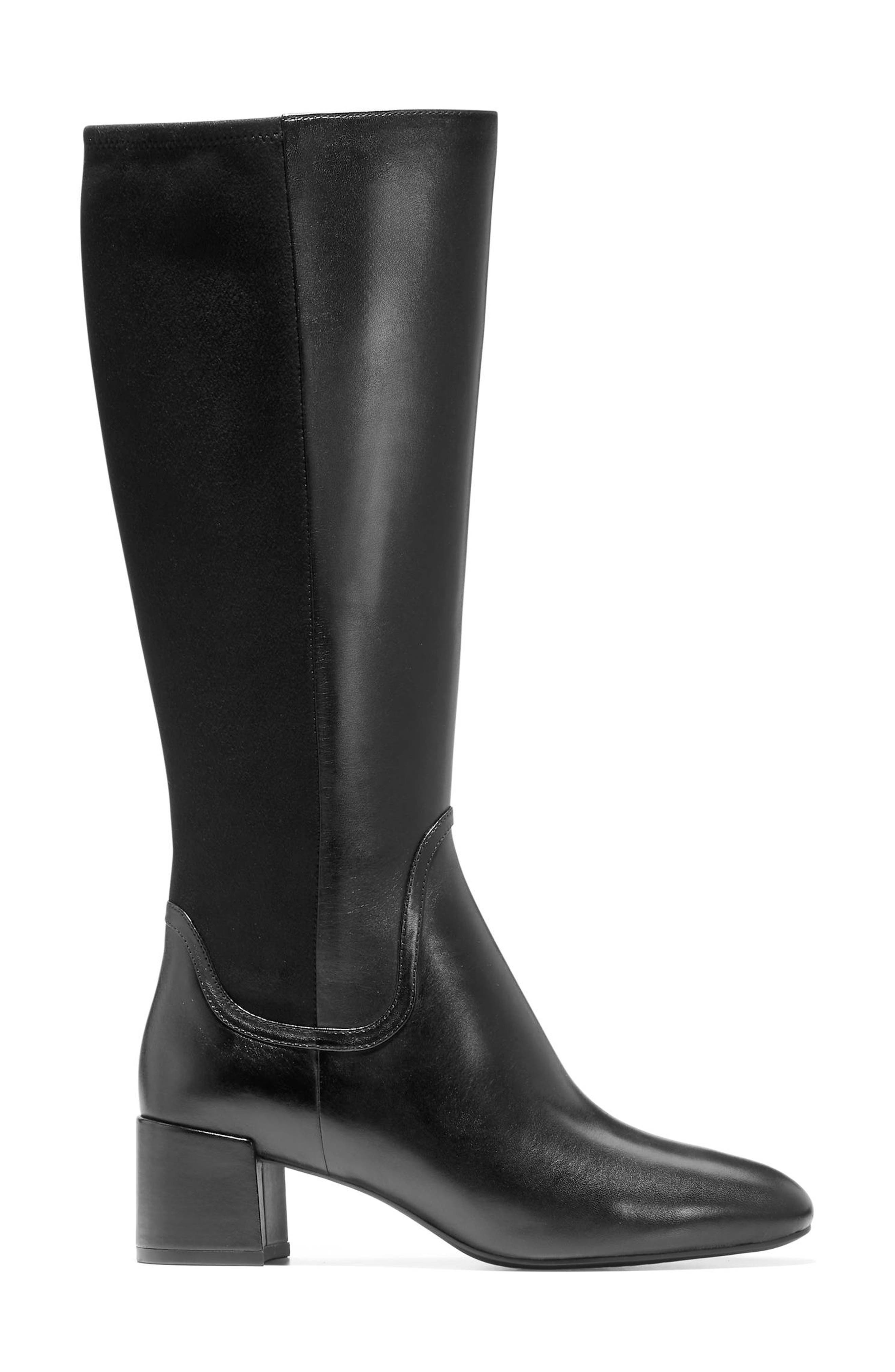 Cole Haan Serenna Tall Boot, Alternate, color, Black Leather