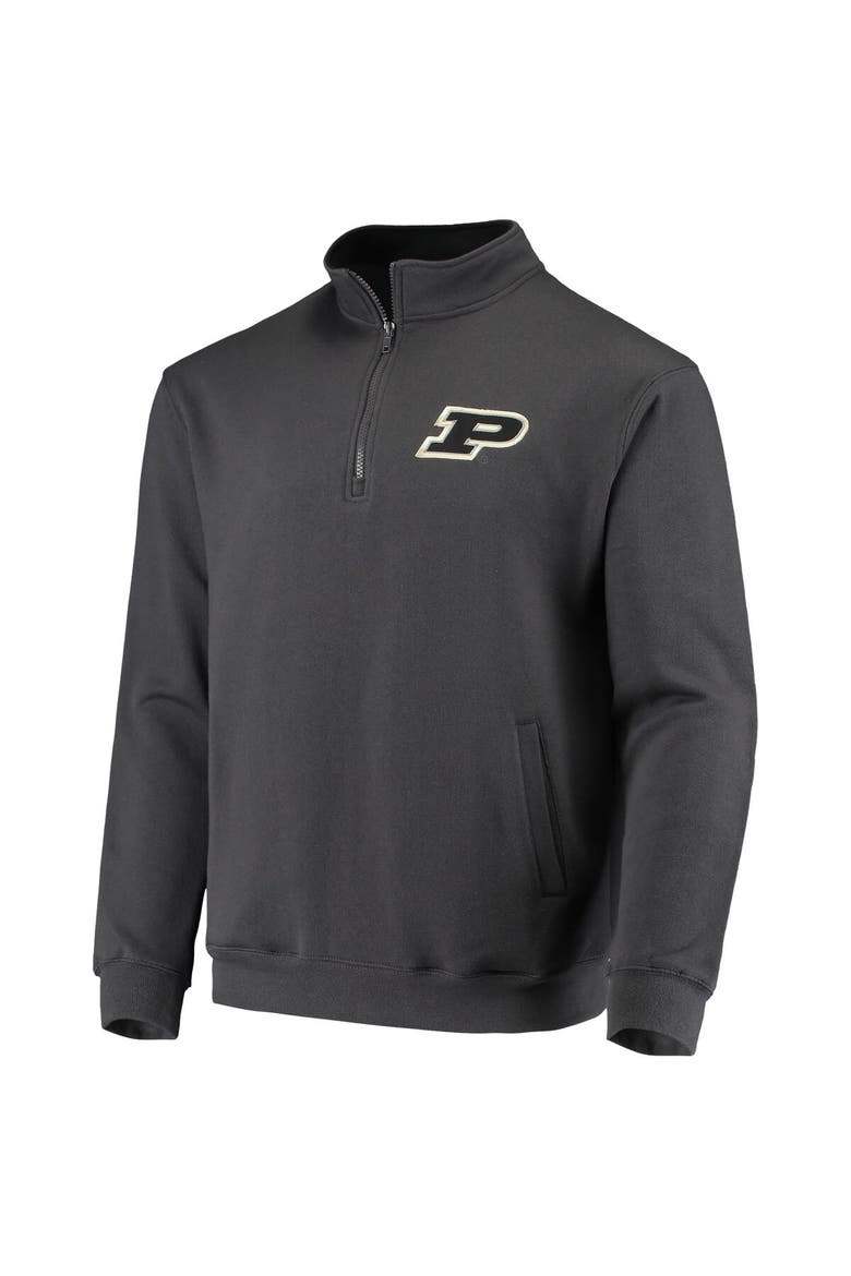 Men's Colosseum Charcoal Purdue Boilermakers Tortugas Logo Quarter-Zip Jacket, Alternate, color, Charcoal