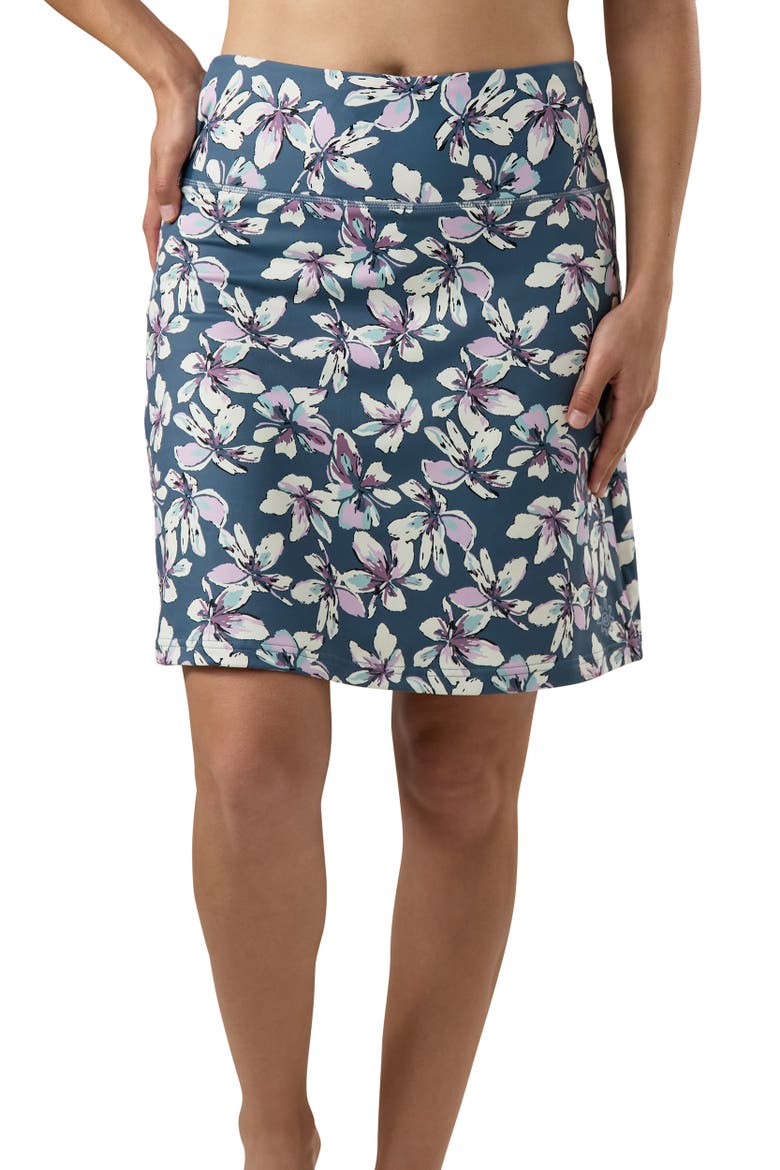 Knee Length Travel Skort, Main, color, Mirage Whisper Lily
