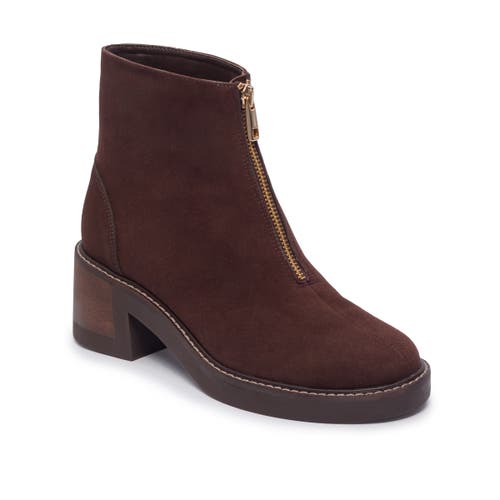 Bernardo Footwear Tess Front Zip Bootie In Brown