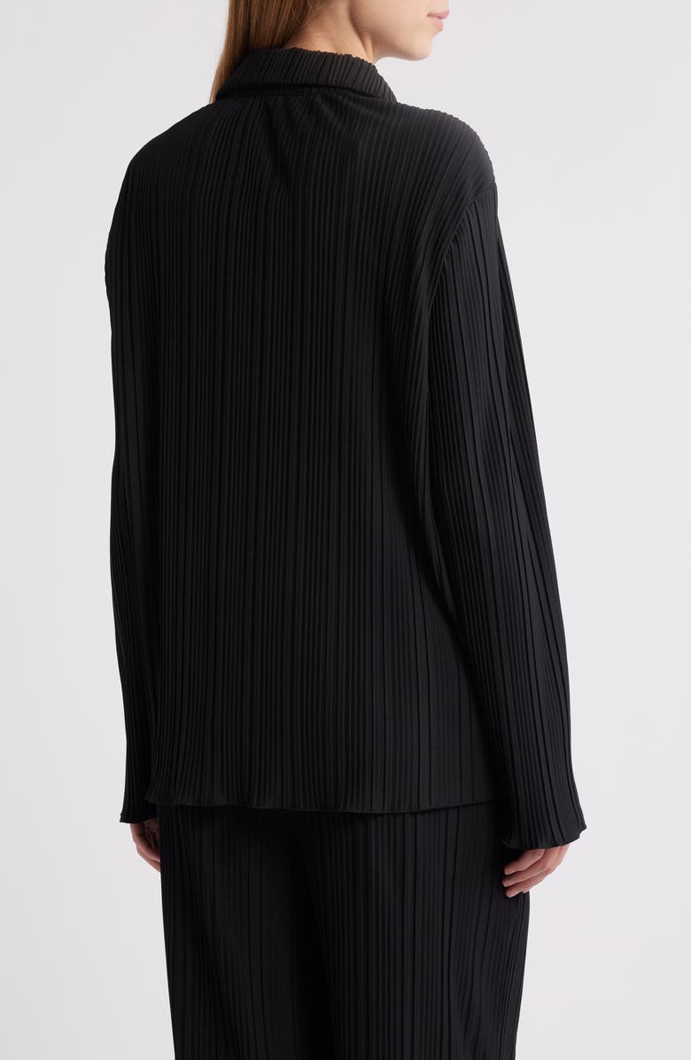 Rails Plissé Button-Up Shirt, Alternate, color, Jet