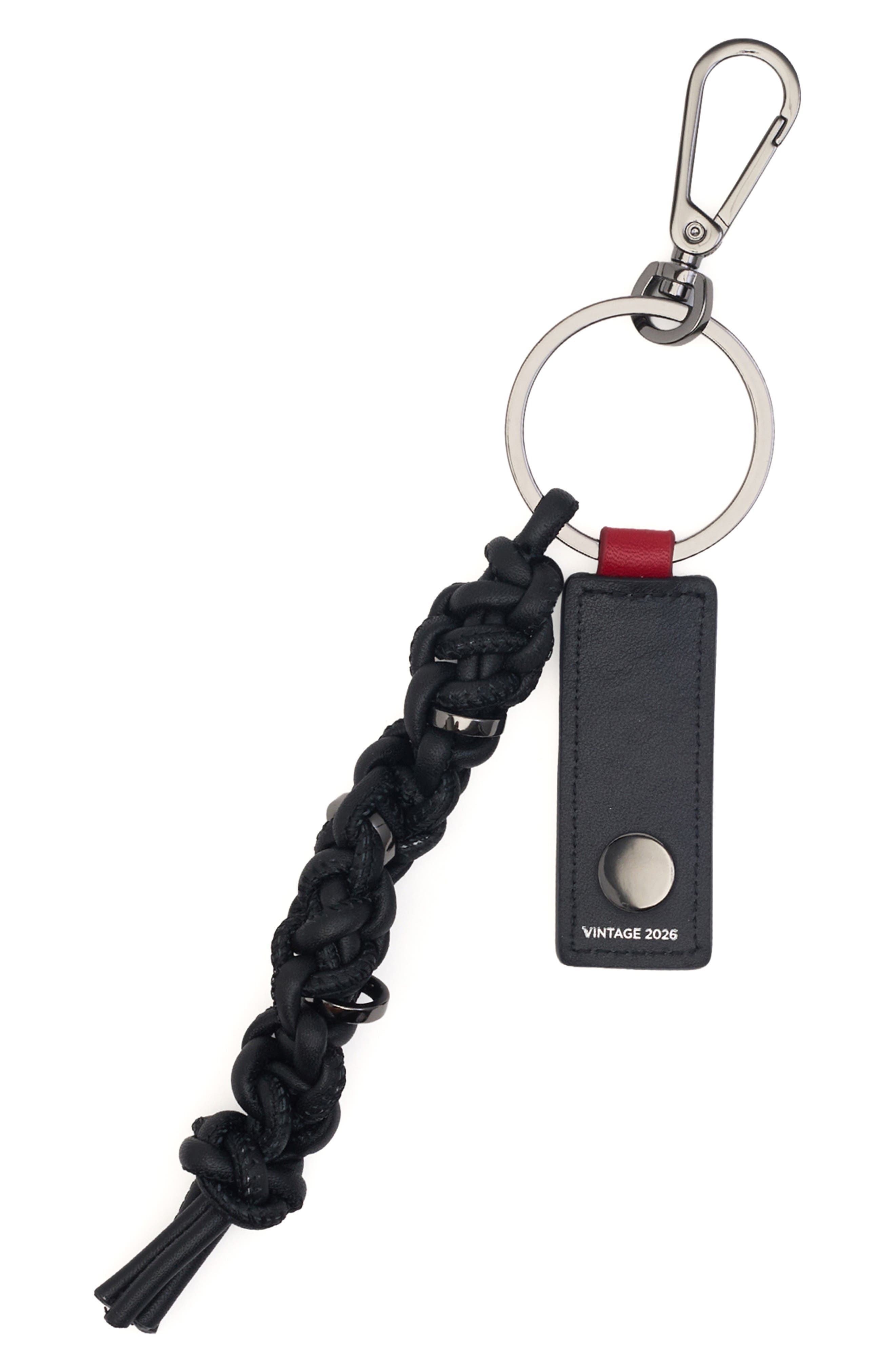 HAMMITT Knotted Leather Key Chain, Alternate, color, 