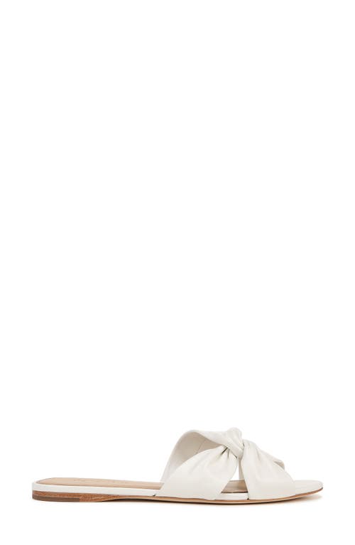 Veronica Beard Seraphina Twisted Leather Slide Sandals In Coconut