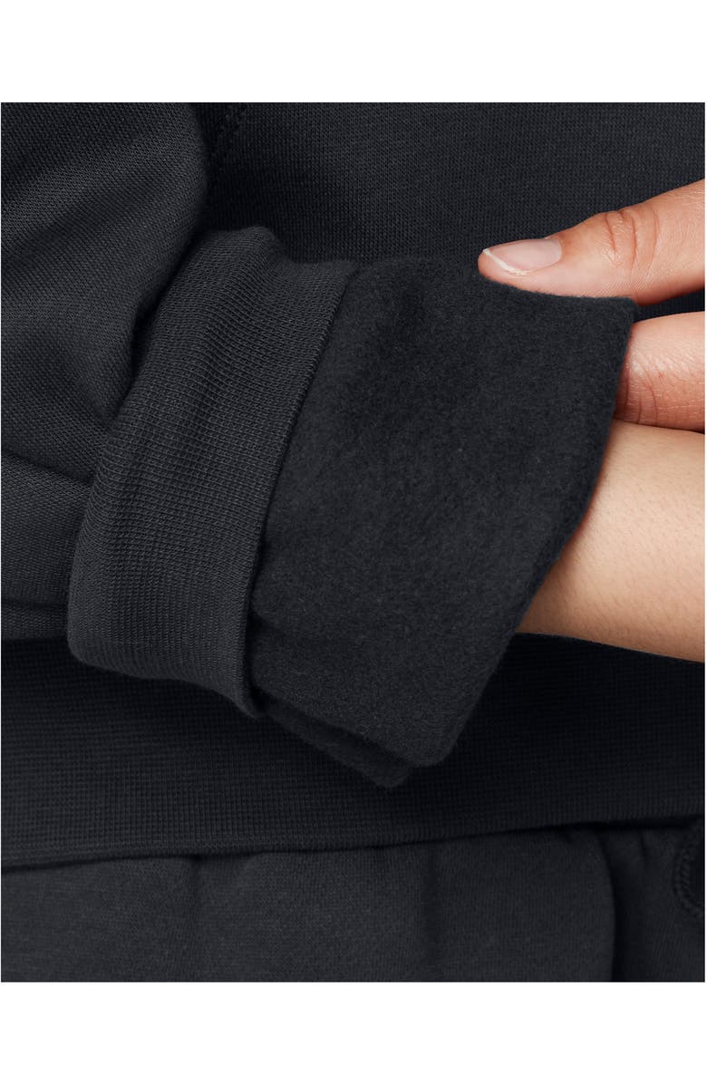 Under Armour Icon Fleece Half Zip PUllover, Alternate, color, Black / / White