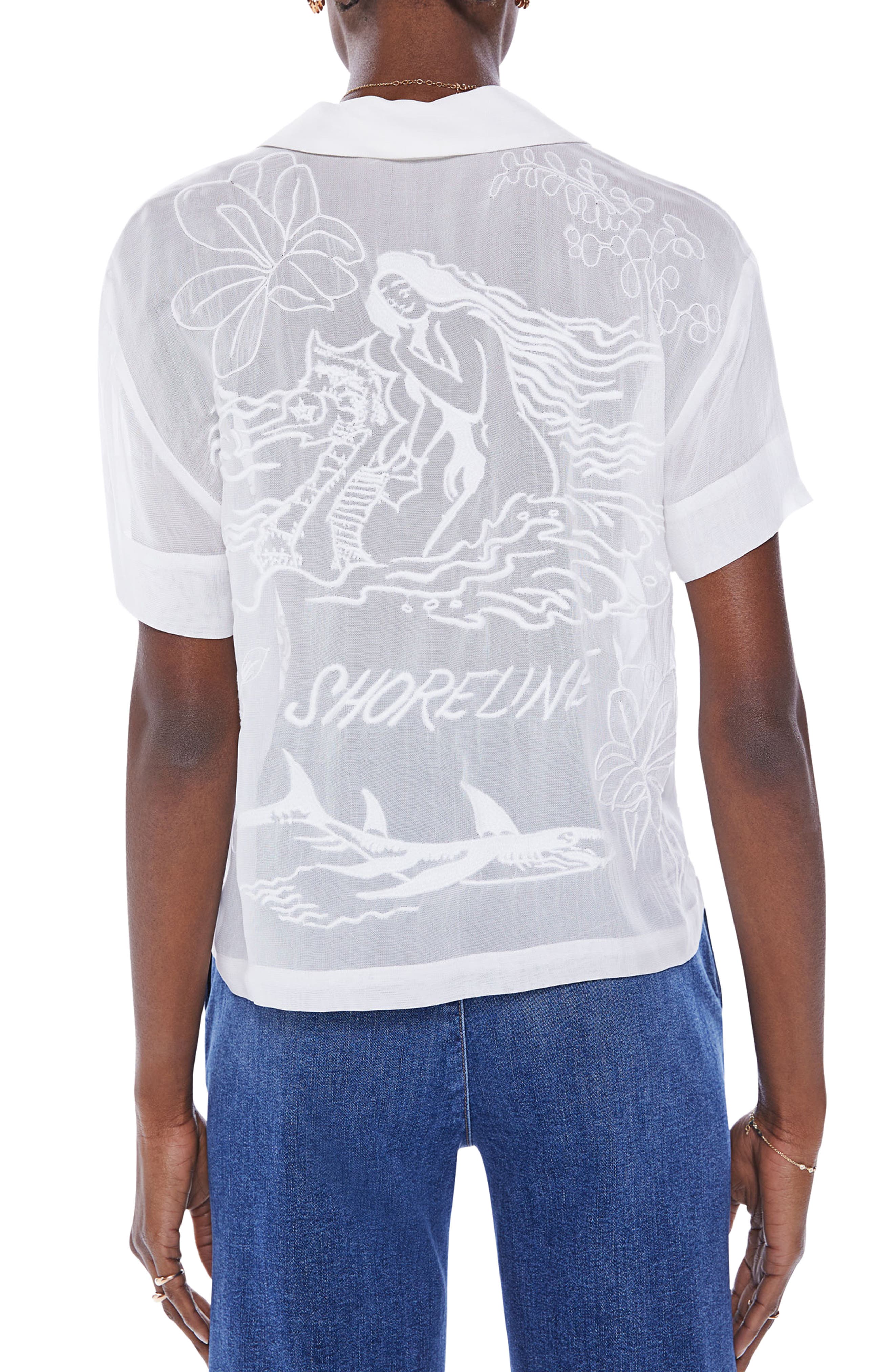MOTHER The Back Alley Embroidered Camp Shirt (Women) | Nordstromrack