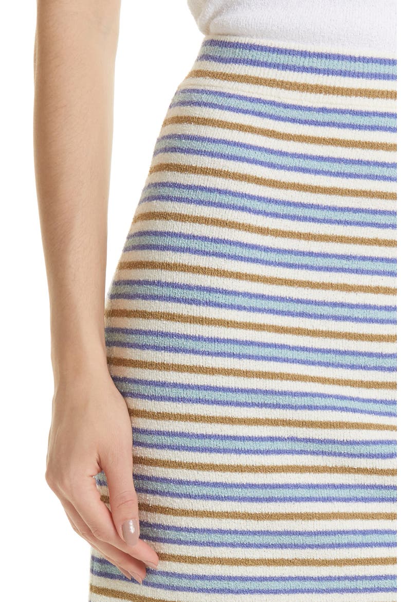Stripe Cotton Blend Bouclé Skirt, Alternate, color, BOUCLE MULTI STRIPE