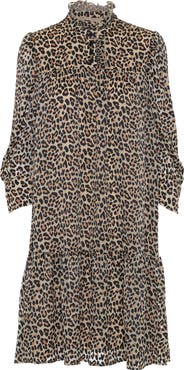 Birgitte Herskind Liva Leopard Burnout Shift Dress