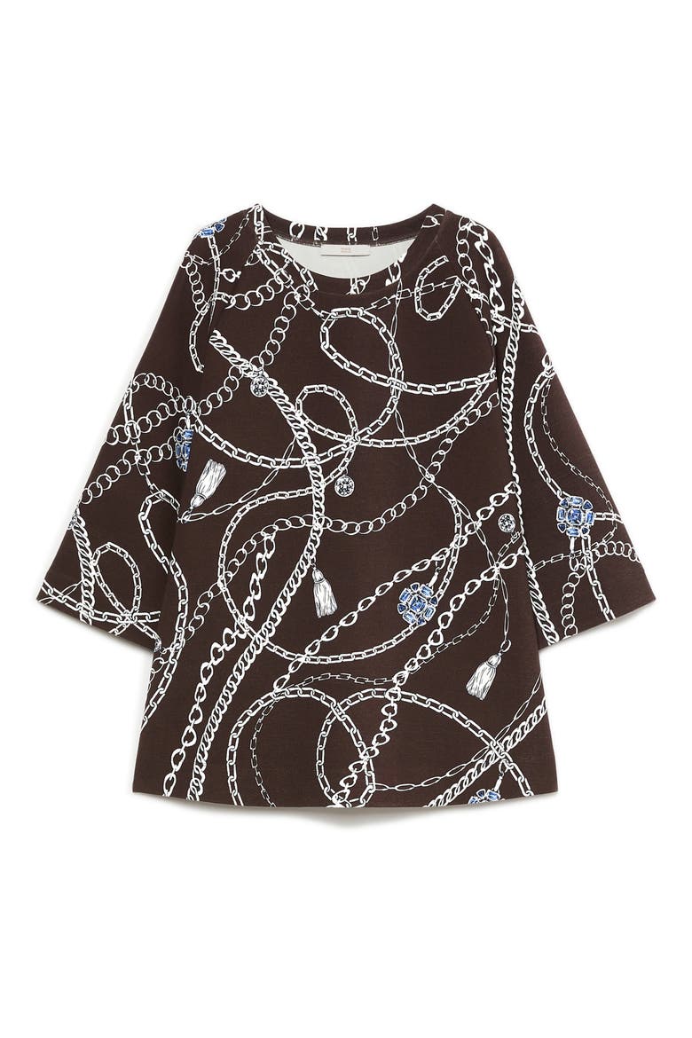 Certo Printed Sweatshirt, Alternate, color, BROWN