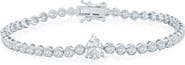 SIMONA Pear & Round Cubic Zirconia Tennis Bracelet